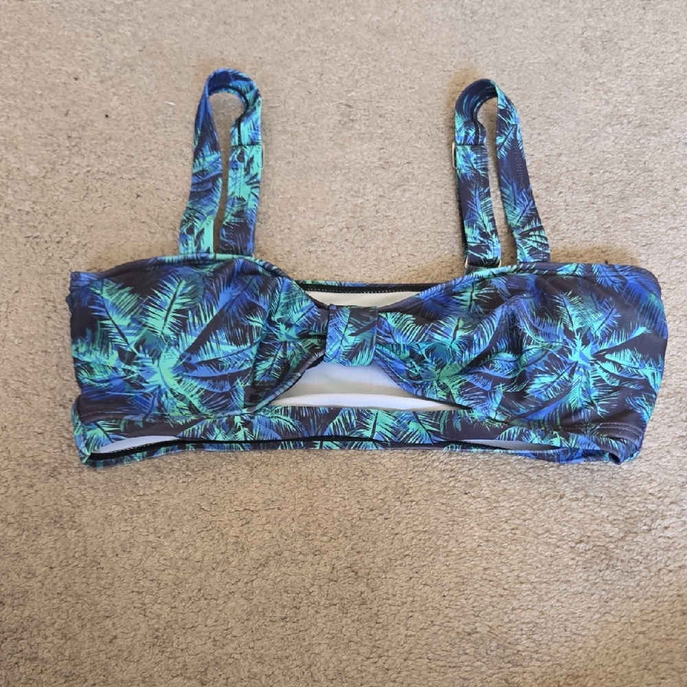 Tropical Print Bikini Top